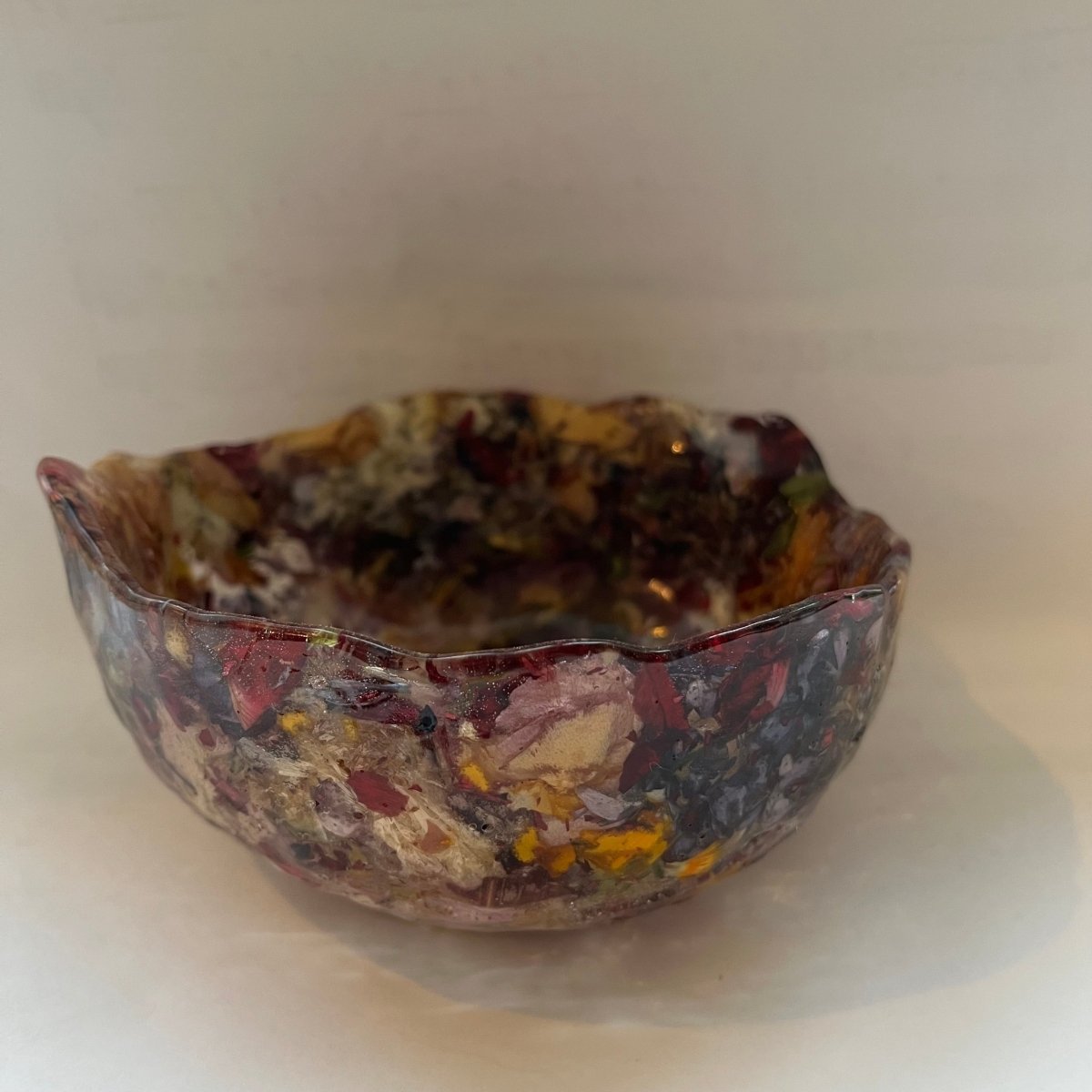 BLOMSTERSYMFONI III skål, ekte tørkede blomster - Interiør KNASK