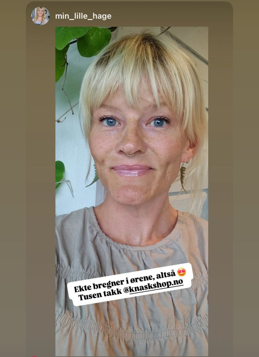 BREGNER øredobber, ekte 3D - tørket plante, 925 sølv - Øredobber KNASK