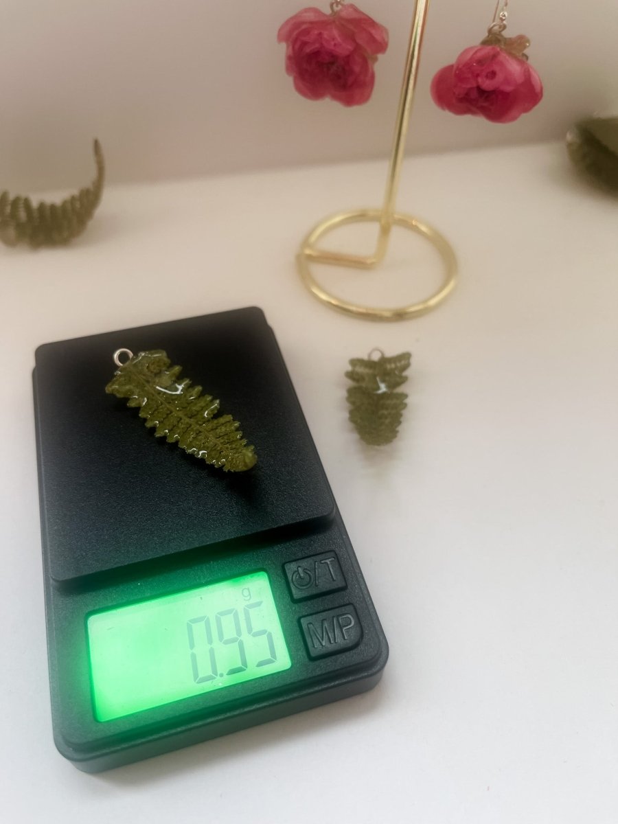BREGNER øredobber, ekte 3D - tørket plante, 925 sølv - Øredobber KNASK