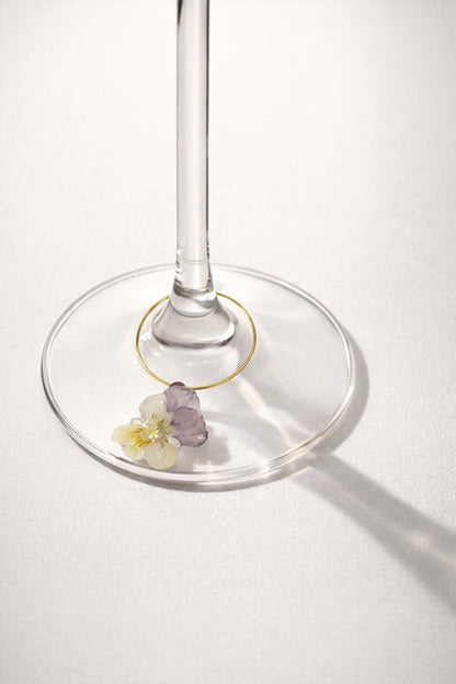 CHARMS til vinglass eller strikketøy - ekte tørkede blomster - Interiør KNASK