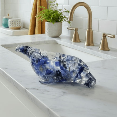 DELFINIUM såpeskål - ekte tørkede blomster - Interiør KNASK