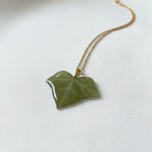 EFØY smykke av ekte tørket blad, overKNASKelse* - Smykke KNASK