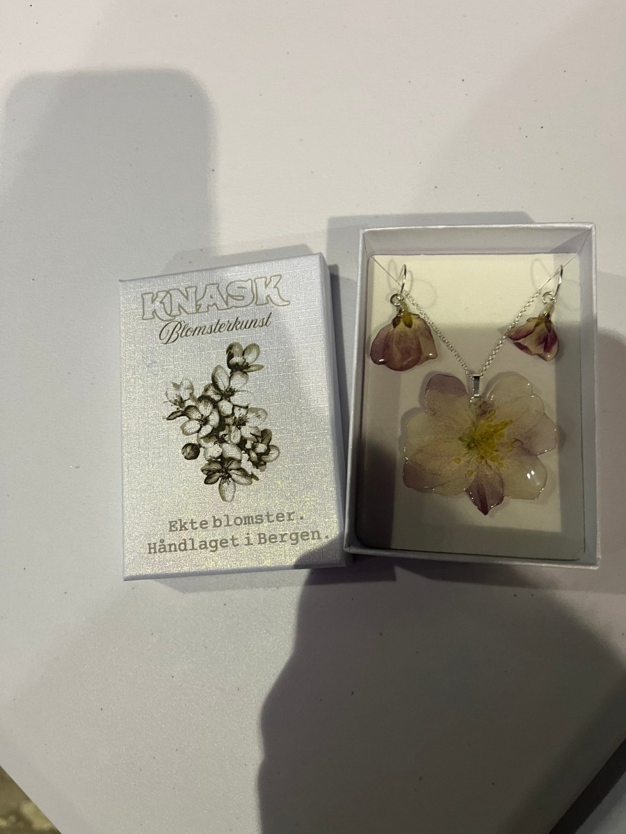 EPLEBLOMST smykke - ekte tørket blomst - Smykke KNASK