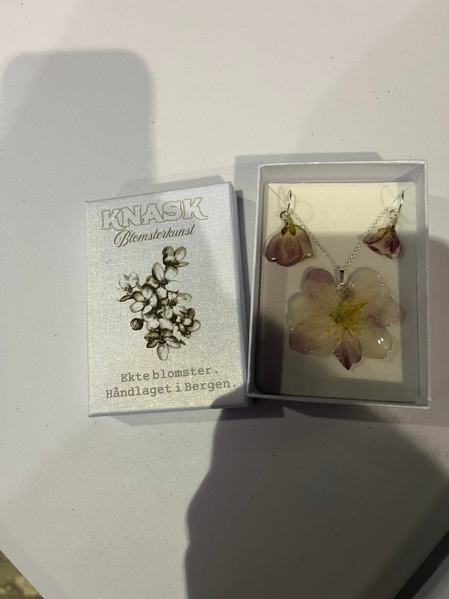 EPLEBLOMST smykke - ekte tørket blomst - Smykke KNASK