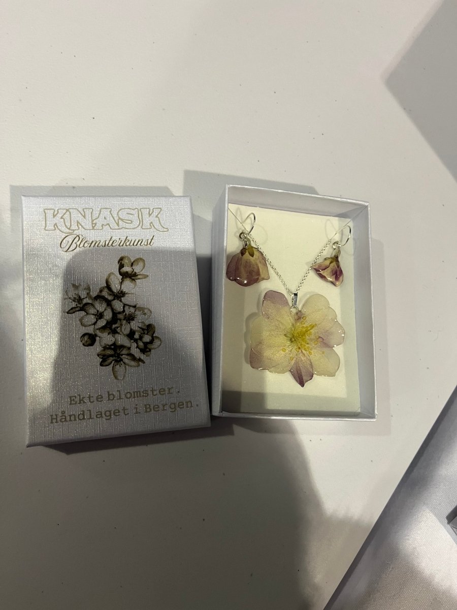 EPLEBLOMST smykke - ekte tørket blomst - Smykke KNASK