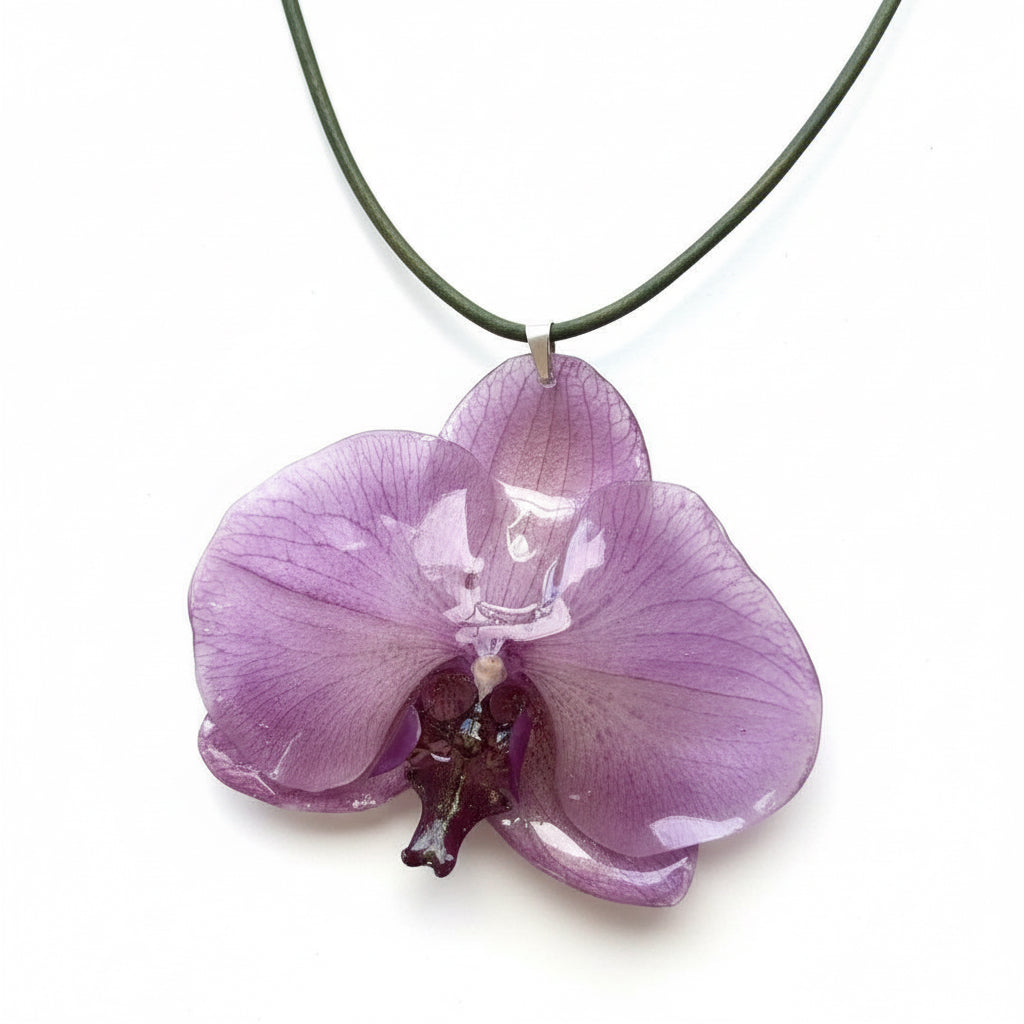 EROTISK ORKIDÉ - ekte tørket blomst, sølv - KNASK