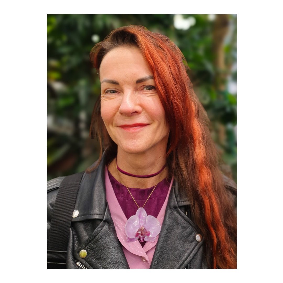 EROTISK ORKIDÉ - ekte tørket blomst, sølv - KNASK