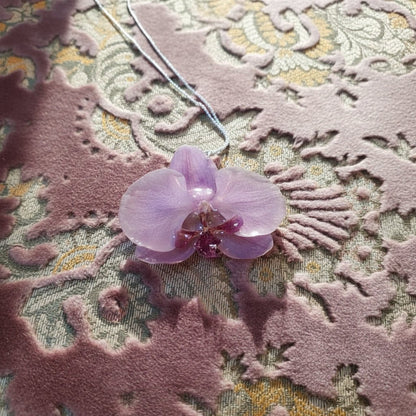 EROTISK ORKIDÉ - ekte tørket blomst, sølv - KNASK