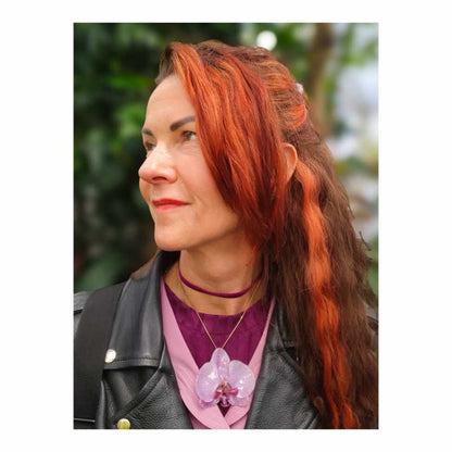 EROTISK ORKIDÉ - ekte tørket blomst, sølv - KNASK