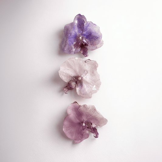 FANTASI ORKIDÉ hårspenne - ekte tørket blomst - Hårpynt KNASK