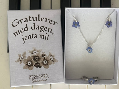 FORGLEMMEGEI øredobber - ekte tørkede blomster - Øredobber KNASK