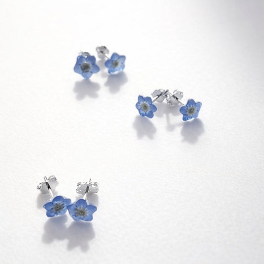 FORGLEMMEGEI øredobber - ekte tørkede blomster - Øredobber KNASK