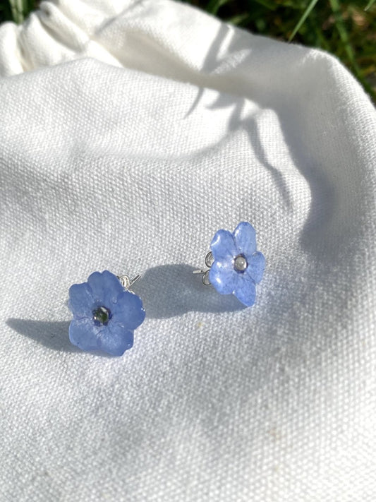 FORGLEMMEGEI øredobber, ekte tørkede blomster - Øredobber KNASK