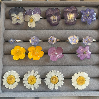 FORGLEMMEGEI ring - ekte tørket blomst - Ringer KNASK