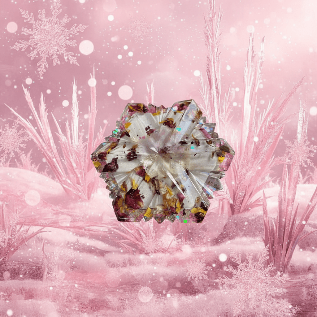 Frost smykkeskrin, rosa med blomsterblader - Interiør KNASK