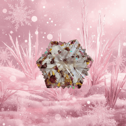 Frost smykkeskrin, rosa med blomsterblader - Interiør KNASK