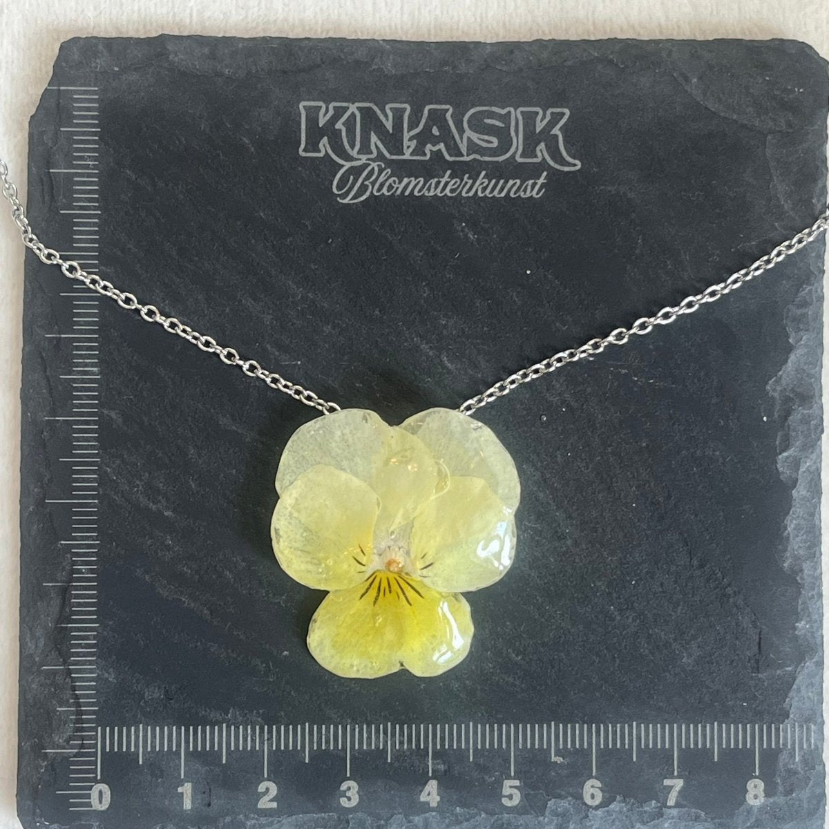 GUL FIOL smykke - ekte tørket blomst - Smykke KNASK