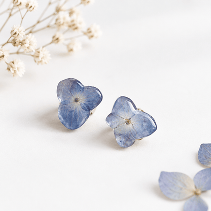 HORTENSIA ring - ekte tørket blomst, justerbar - Ringer KNASK