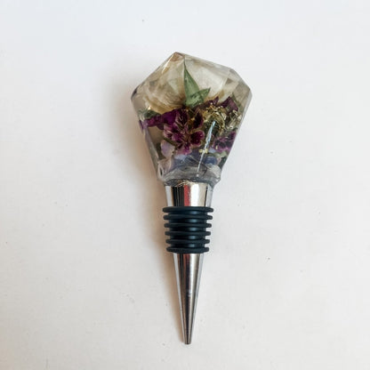 HVIT ROSE vinstopper, ekte tørkede blomster - Interiør KNASK