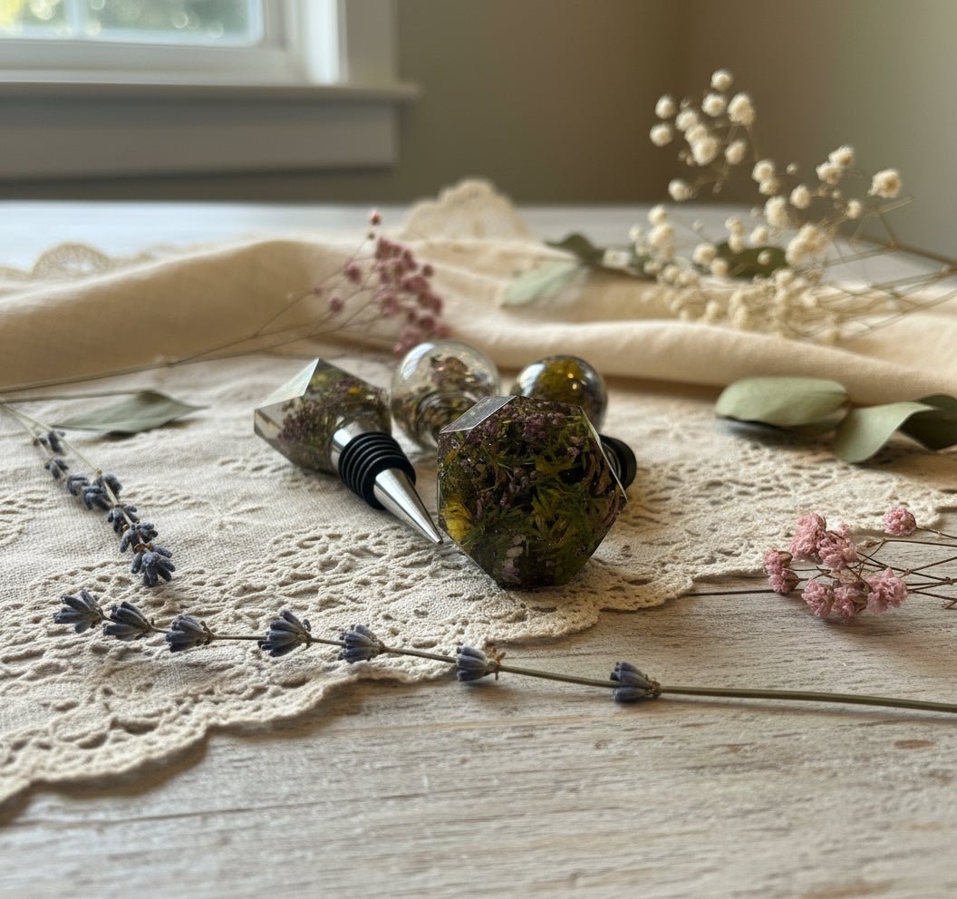 HYTTEKOS vinstopper, ekte tørkede blomster og planter - KNASK