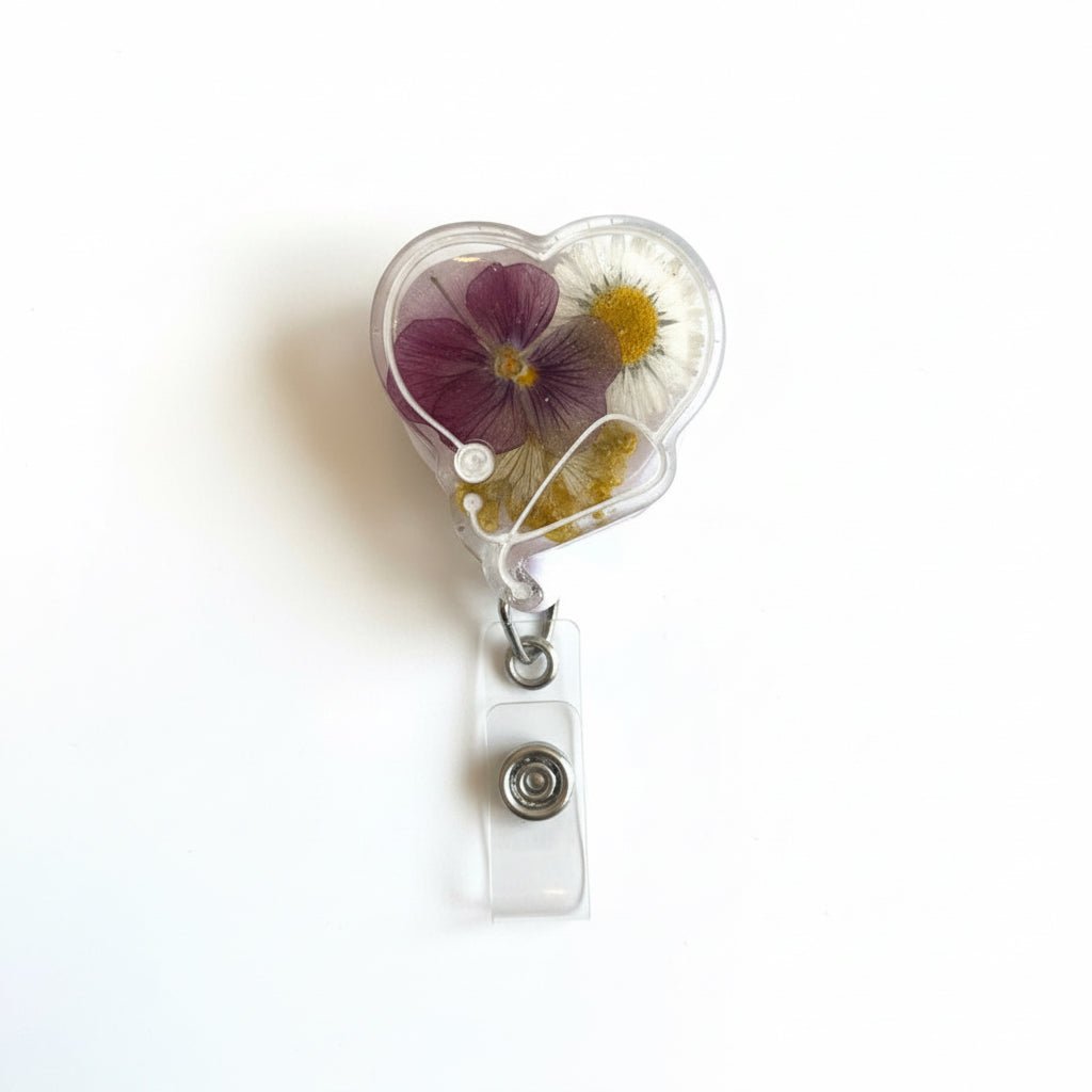 ID - KORT - HOLDER - ekte tørkede blomster - KNASK