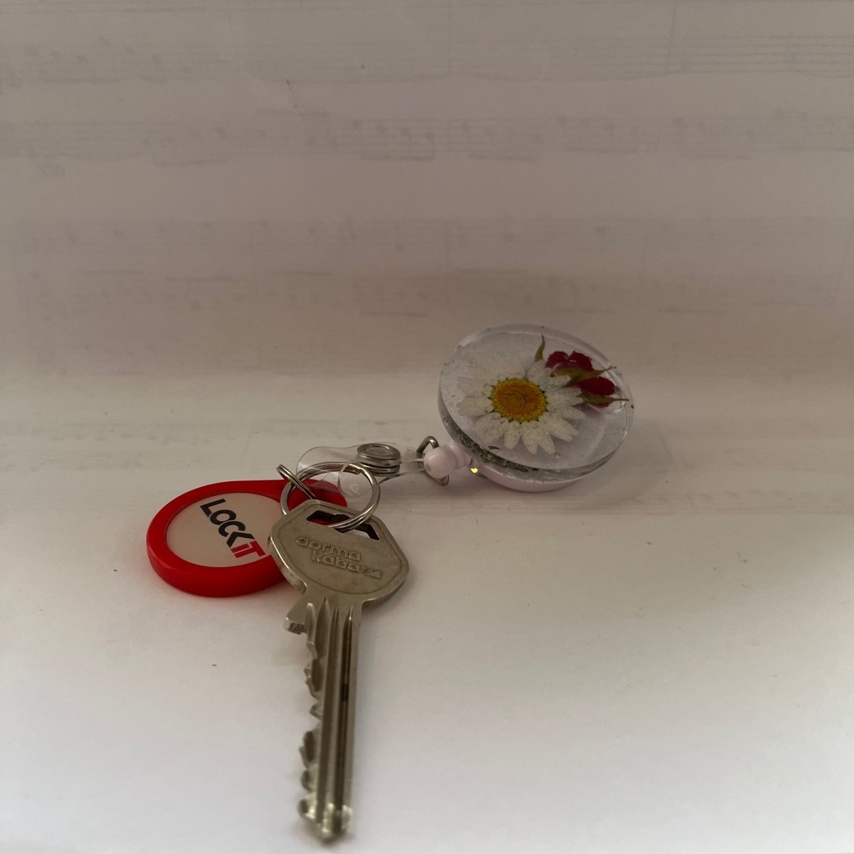 ID - KORT - HOLDER - ekte tørkede blomster - KNASK