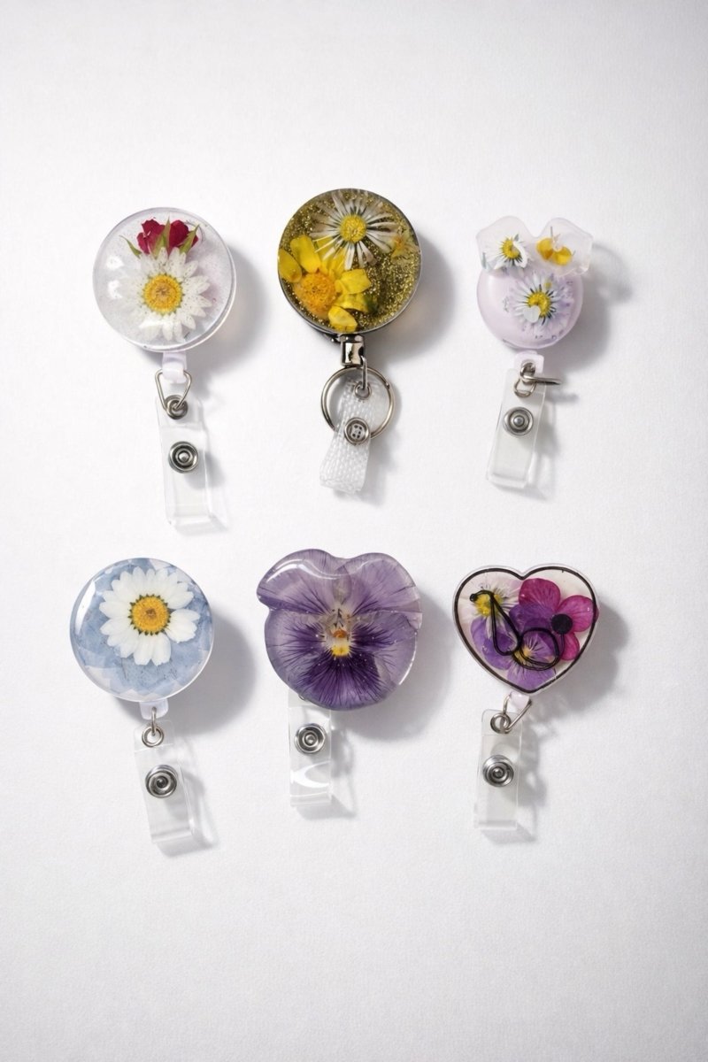 ID - KORT - HOLDER - ekte tørkede blomster - KNASK