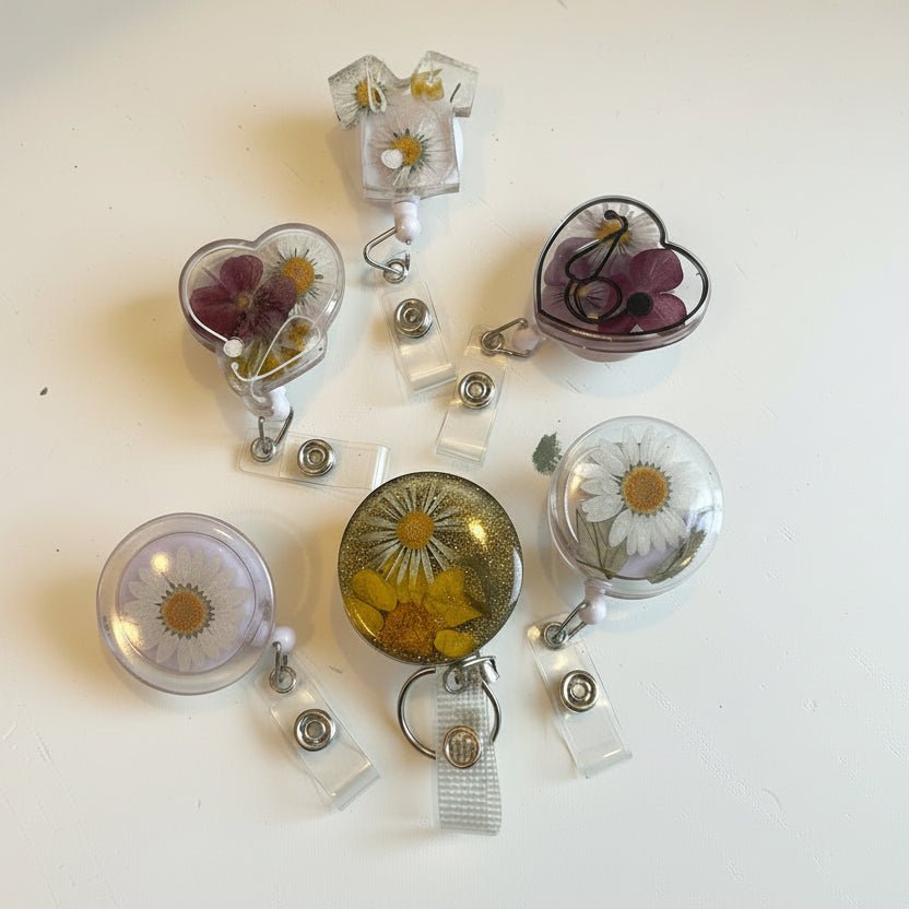 ID - KORT - HOLDER - ekte tørkede blomster - KNASK