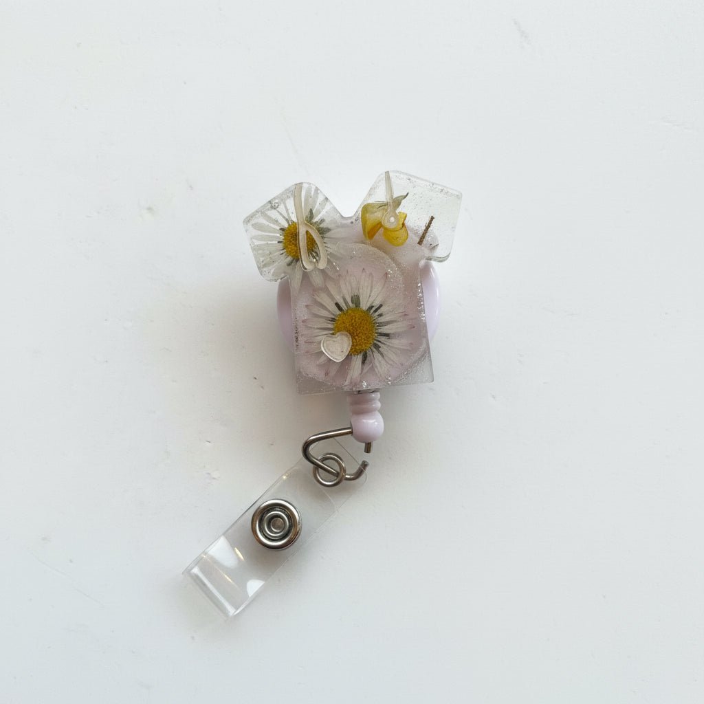 ID - KORT - HOLDER - ekte tørkede blomster - KNASK