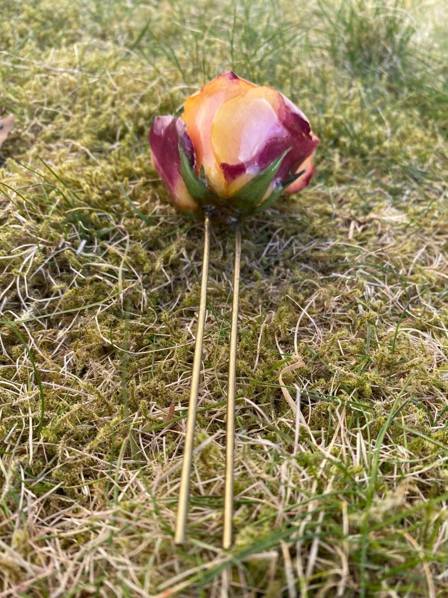 ILDROSE hårnål av ekte tørket blomst - Hårpynt KNASK