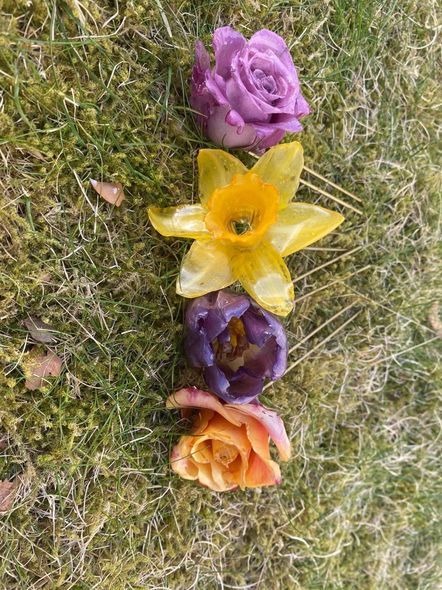 ILDROSE hårnål av ekte tørket blomst - Hårpynt KNASK