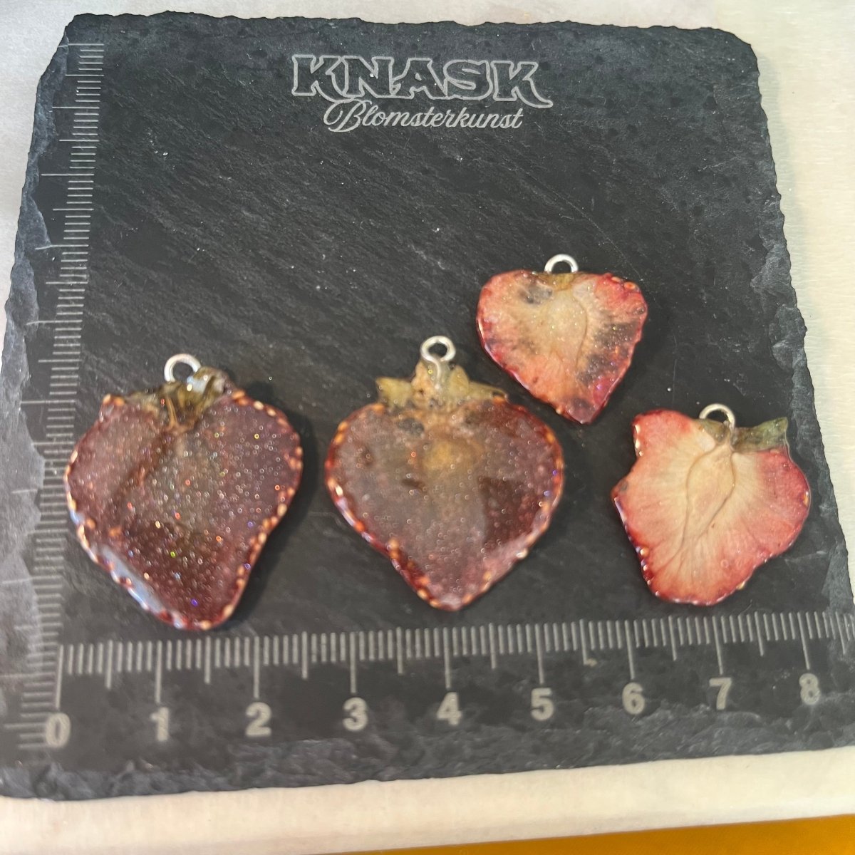 JORDBÆR øredobber - ekte tørkede bær, sølv - Øredobber KNASK