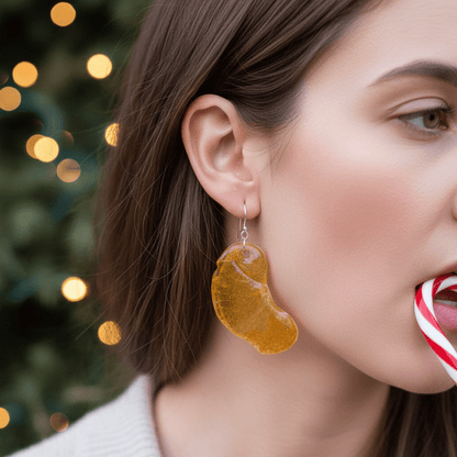 KLEMENTIN øredobber, ekte tørket frukt - Øredobber KNASK