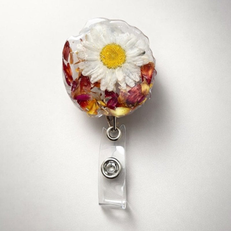KNASK ID - kortholder - ekte tørkede blomster - Brosje KNASK