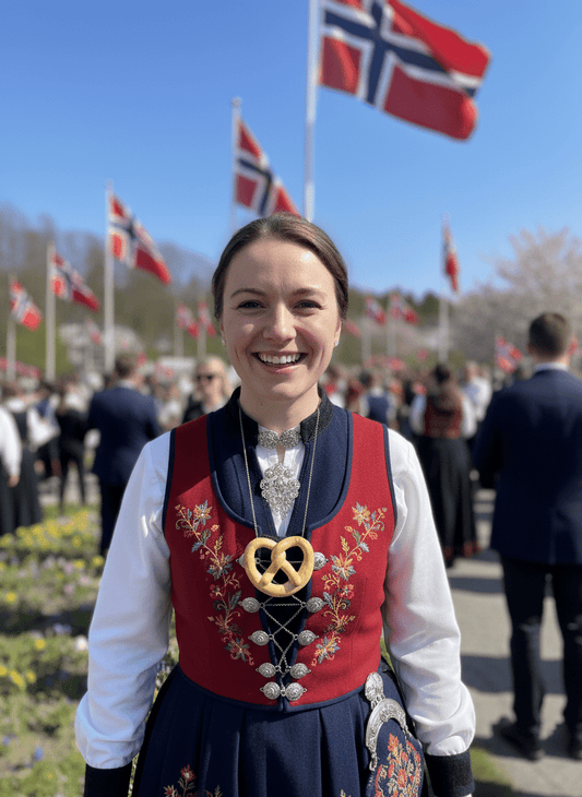 Kringle XL smykke, ekte snacks, 925 sølvkjede - Smykke KNASK