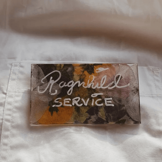 LANGELING navneskilt - ekte tørkede blomster - KNASK