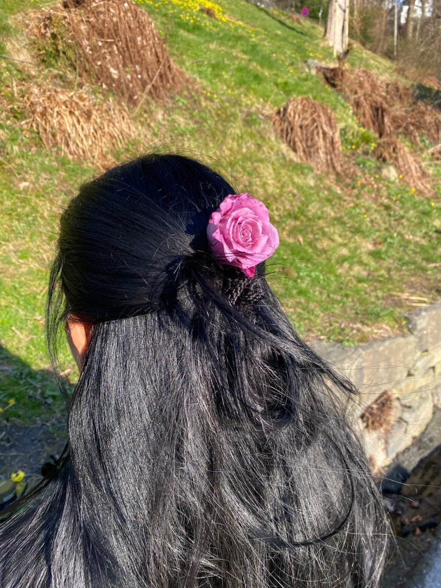 LILLA ROSE hårnål av ekte tørket blomst - Hårpynt KNASK