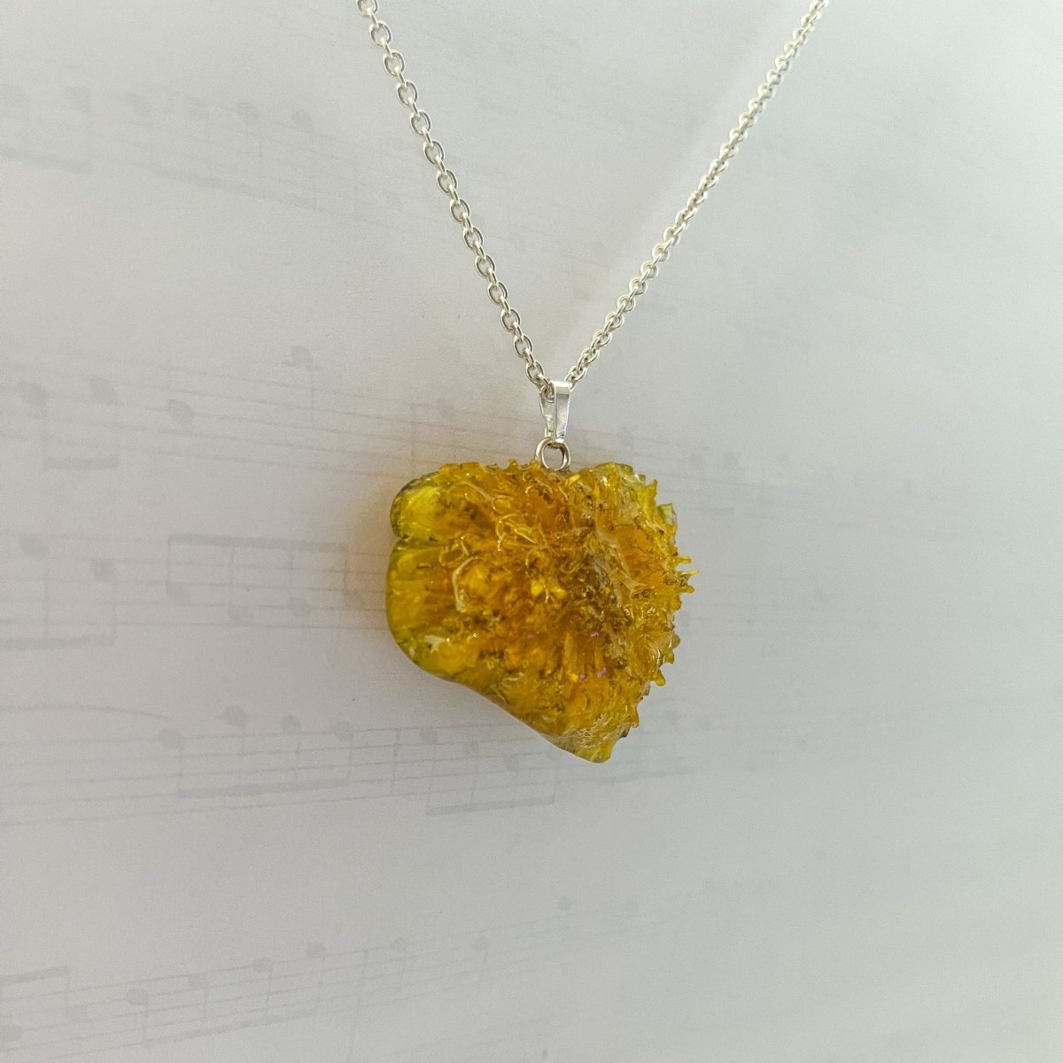 LØVETANN smykke - ekte tørket blomst - sølv - Smykke KNASK