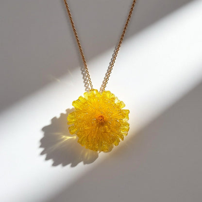 LØVETANN smykke - ekte tørket blomst - sølv - Smykke KNASK