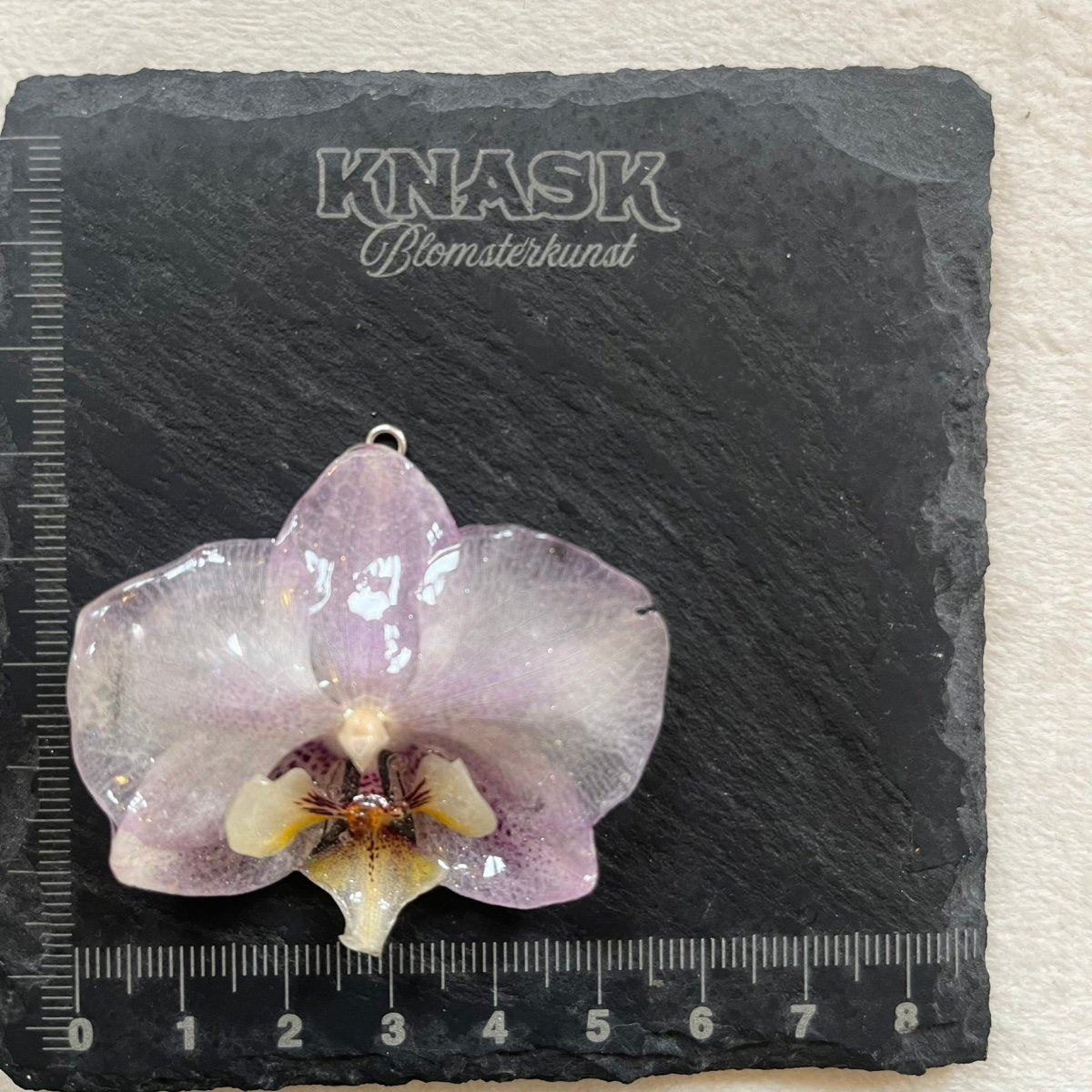 LYSEROSA ORKIDÉ smykke - ekte tørket blomst - Smykke KNASK