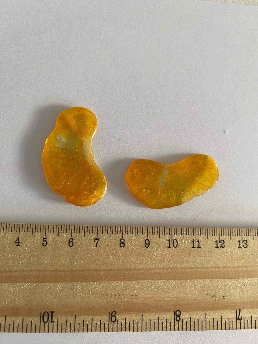 Mandarinbåt øredobber, ekte frukt, kirurgisk stål ørekroker - KNASK