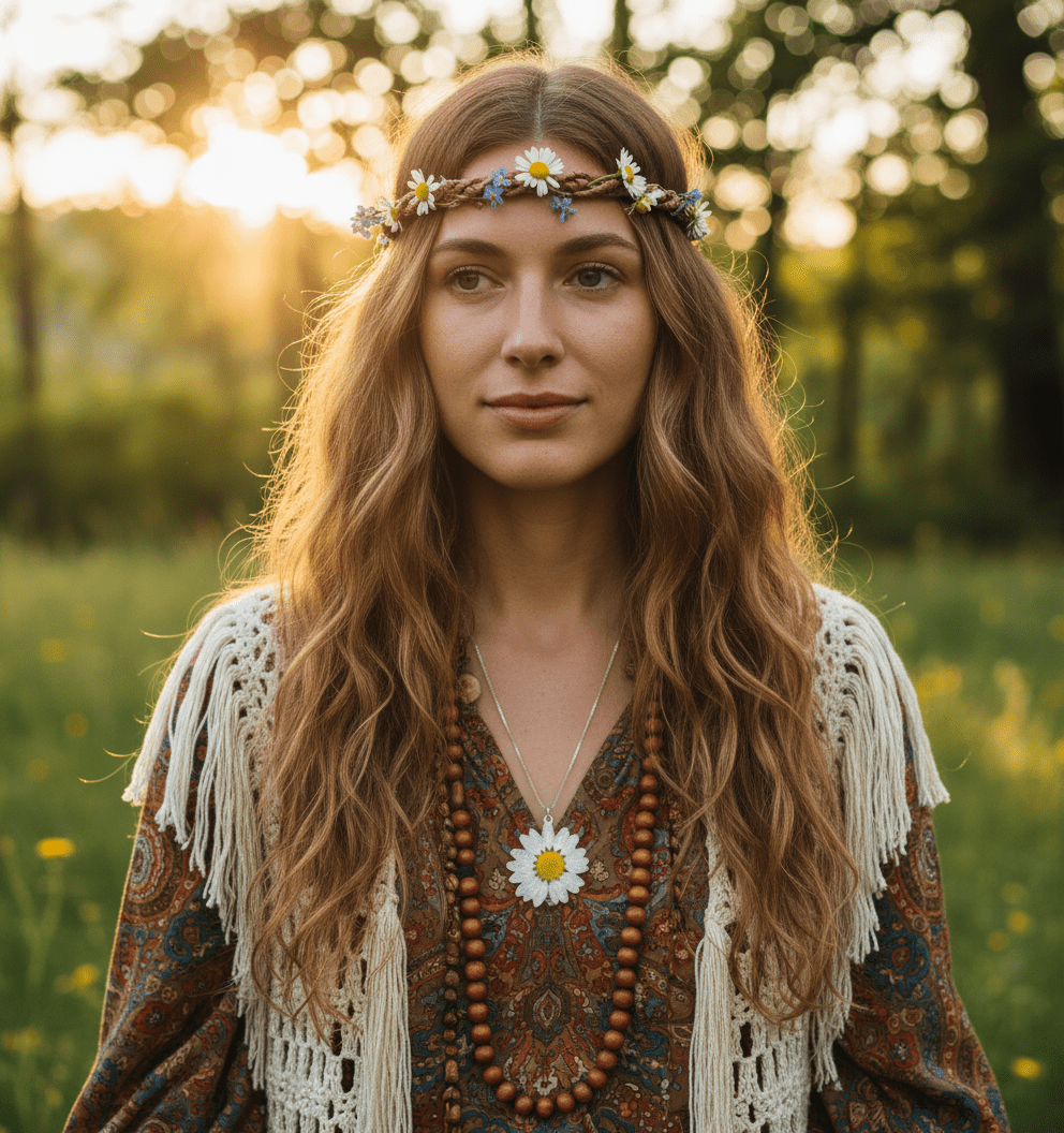 MARGERITT blomstersmykke, 925 sølvkjede - Smykke KNASK