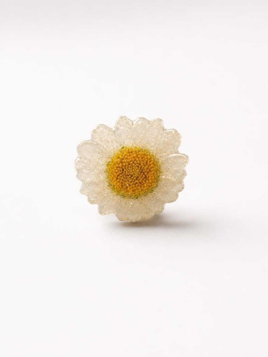 MARGERITT ring - ekte tørket blomst - Ringer KNASK