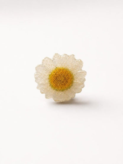 MARGERITT ring - ekte tørket blomst - Ringer KNASK