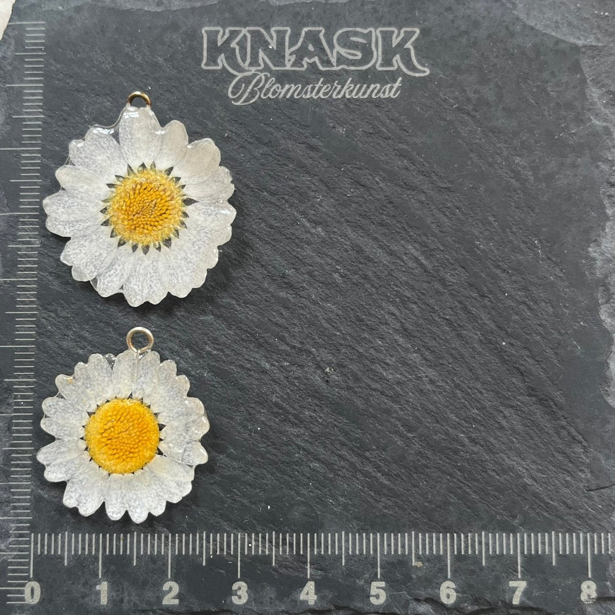 MARGERITT smykke - ekte tørket blomst - Smykke KNASK