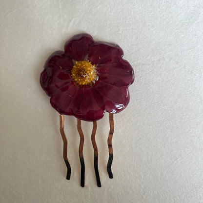 MIN LILLE HAGE hårnål kam - ekte tørkede blomster - Hårpynt KNASK