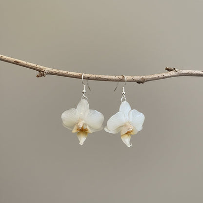 MINIATYR ORKIDÉ øredobber - ekte tørkede blomster - Øredobber KNASK