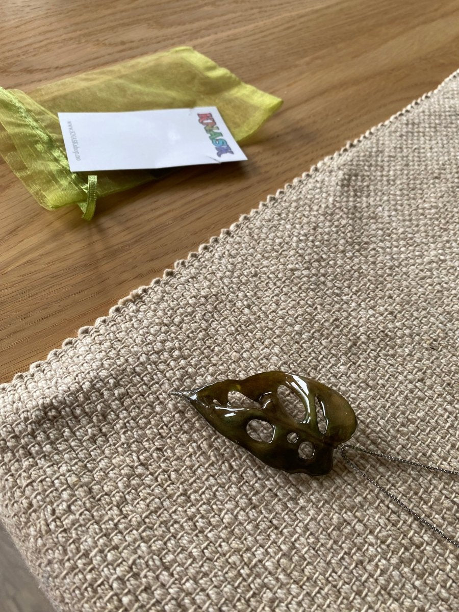 Monstera monkey leaf smykke, 3D blad, sølv - Smykke KNASK
