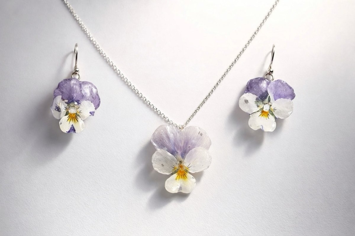 NATT & DAG gavesett - ekte tørkede blomster, sølv - Gavesett KNASK