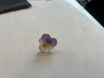 NATT OG DAG FIOL smykke - ekte tørket stemorsblomst - Smykke KNASK